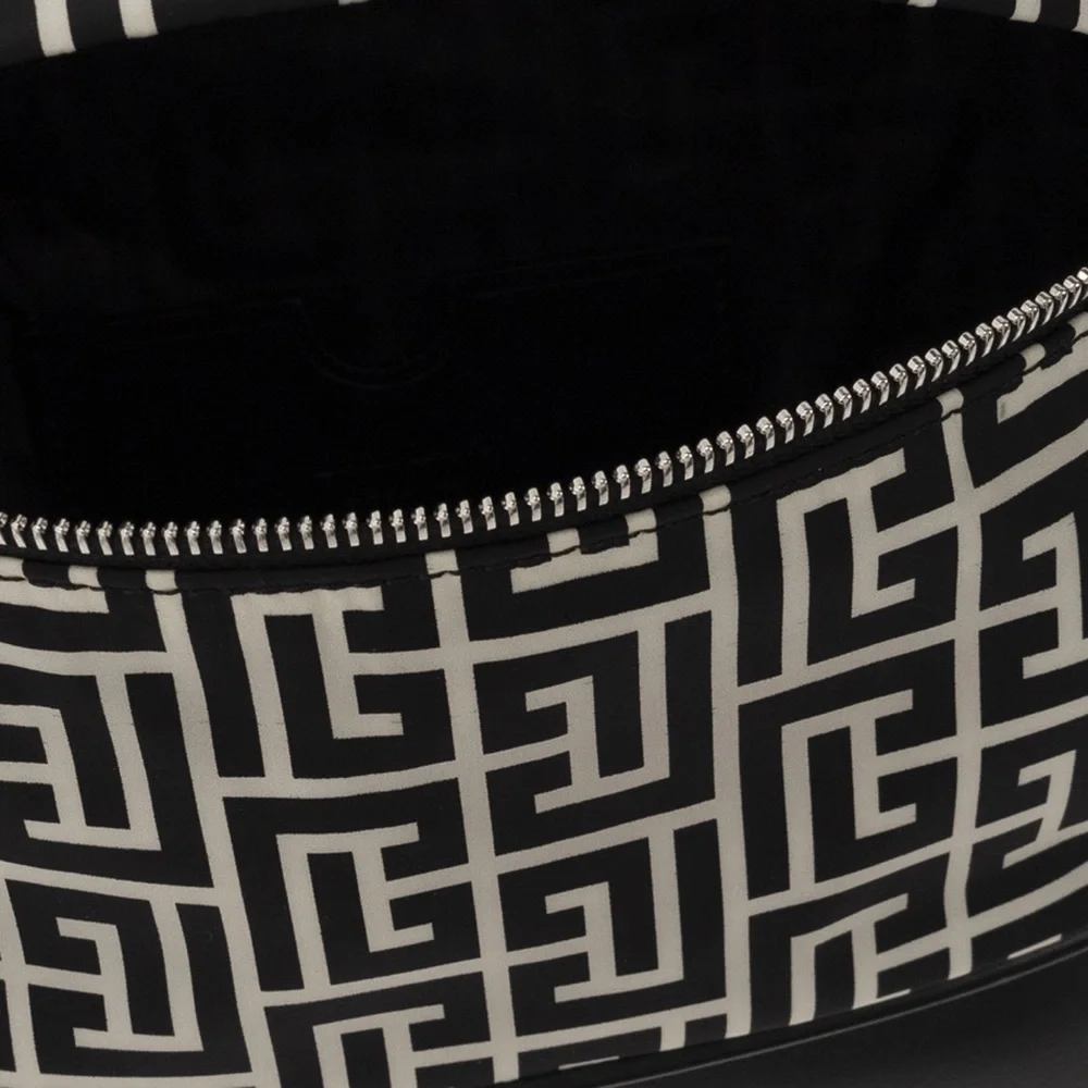 NEW Authentic Balmain Black White City All-Over Belt Bag Waist Bag - Picture 8 of 10